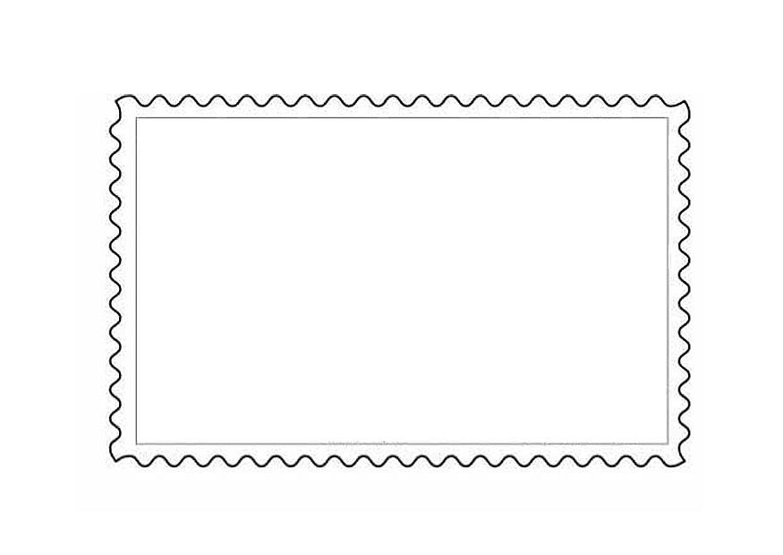 Malvorlage  briefmarke 1