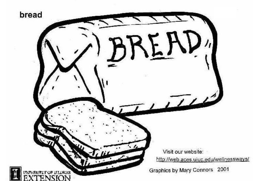 Malvorlage  brot