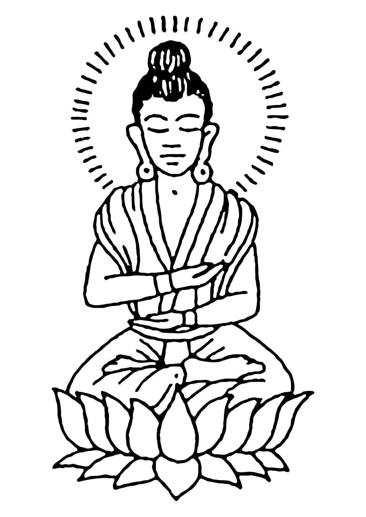 Malvorlage  buddha
