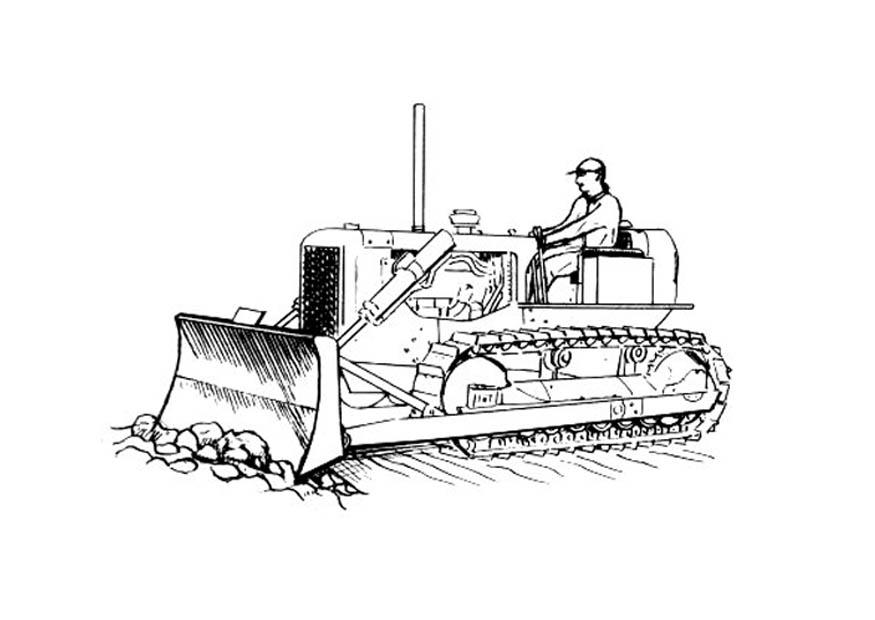 Malvorlage  bulldozer