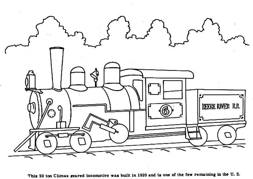 Malvorlage  dampflokomotive