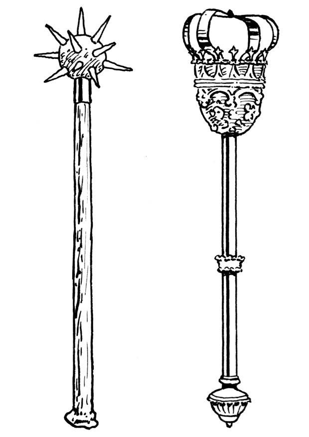 Malvorlage  degen und scepter