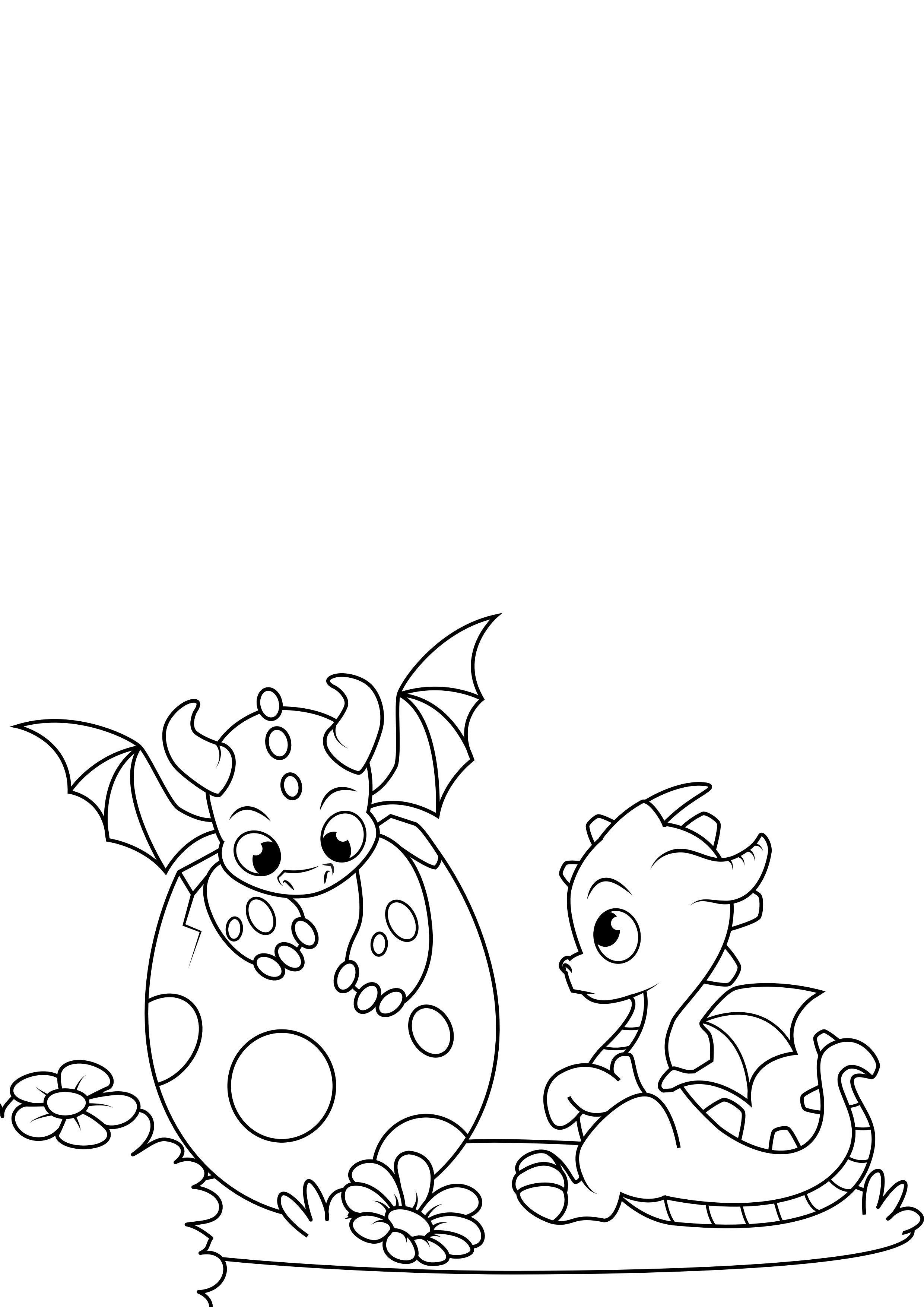 Malvorlage  drachen aus ei