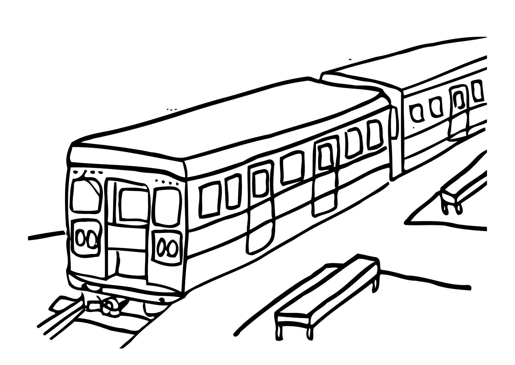 Malvorlage  eisenbahn