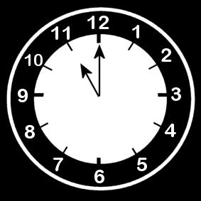Malvorlage  es ist 11 uhr