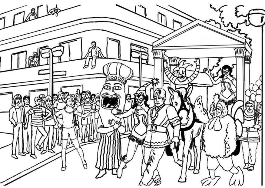 Malvorlage  fasching