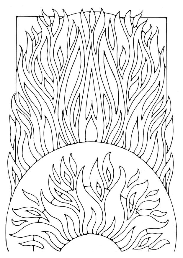 Malvorlage  feuer