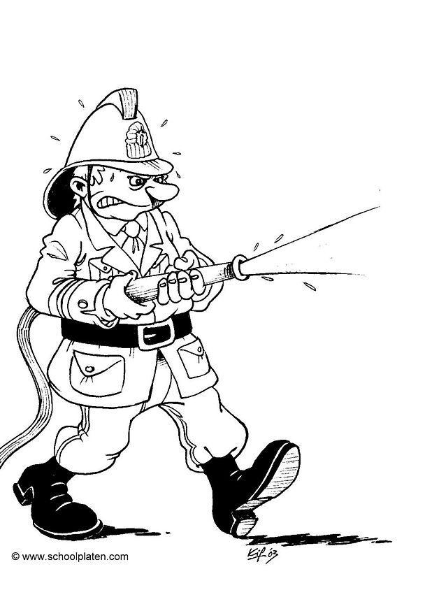 Malvorlage  feuerwehrmann