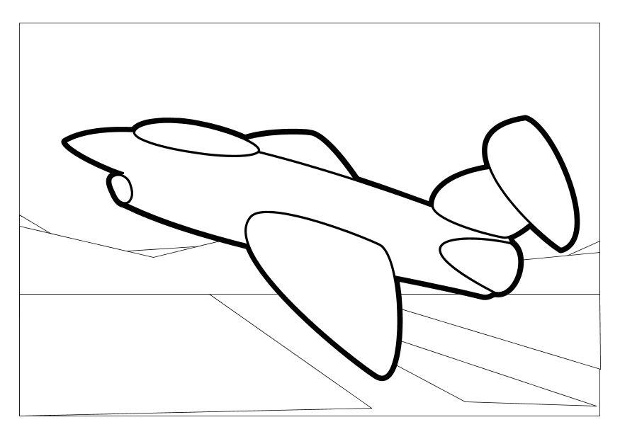 Malvorlage  flugzeug