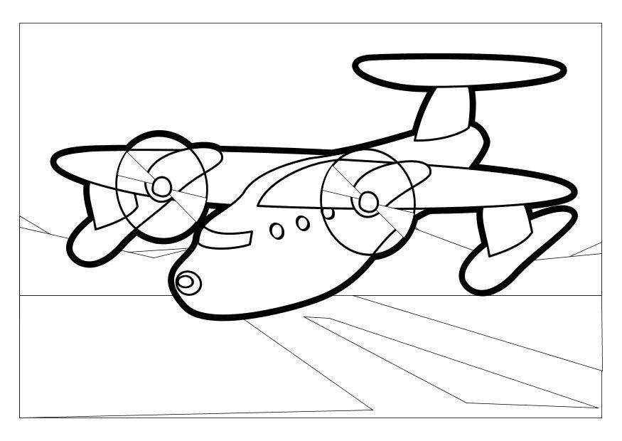 Malvorlage  flugzeug
