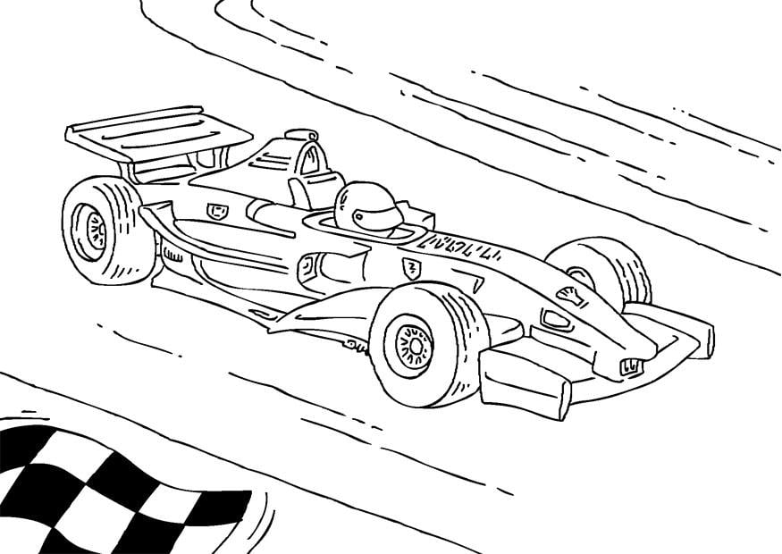 Malvorlage  formel 1 rennauto