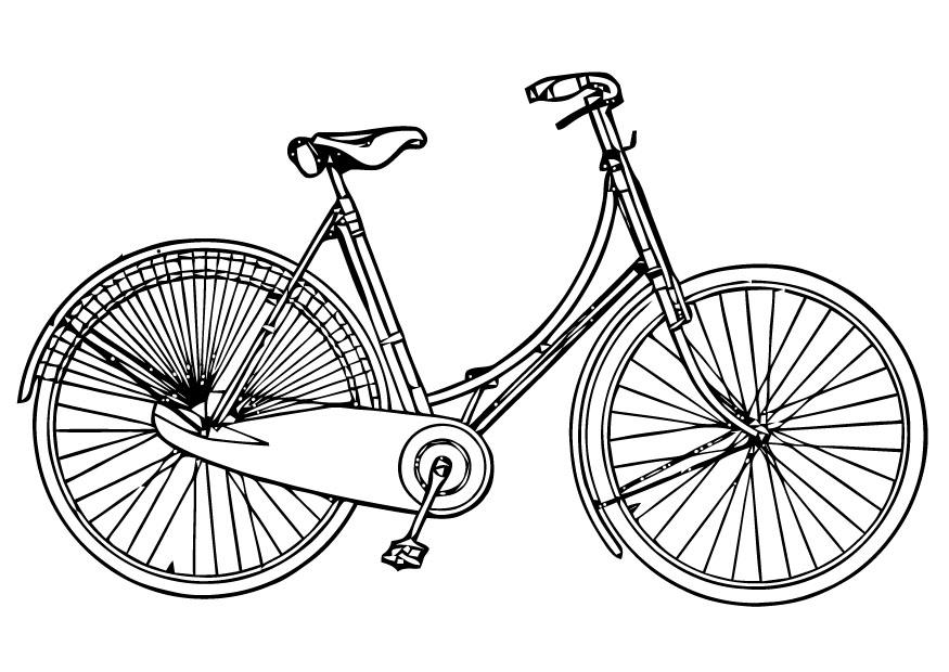 Malvorlage  frauenfahrrad