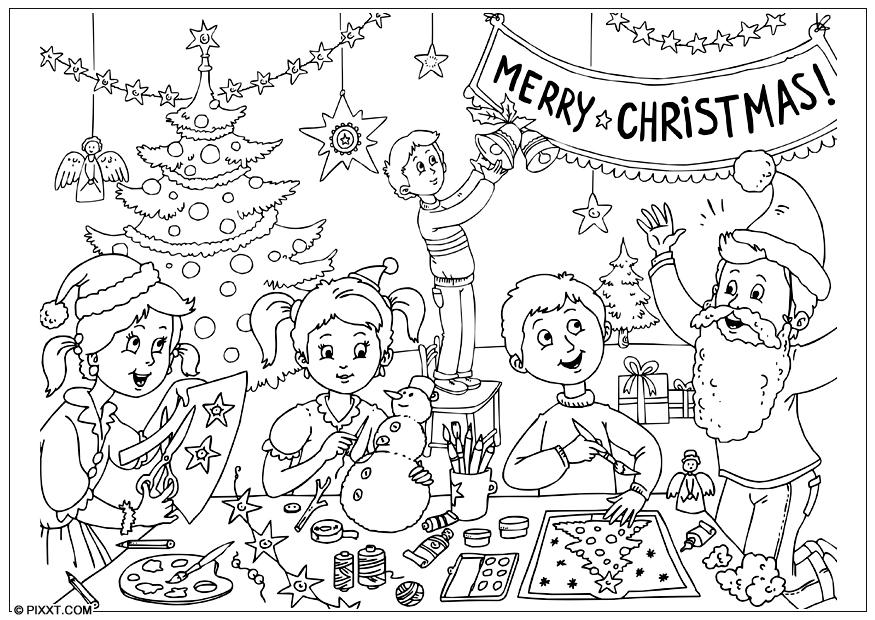 Malvorlage  frohe weihnachten