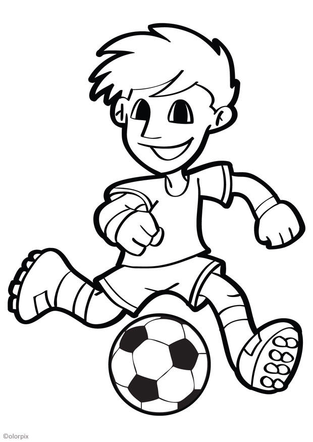 Malvorlage  fussball