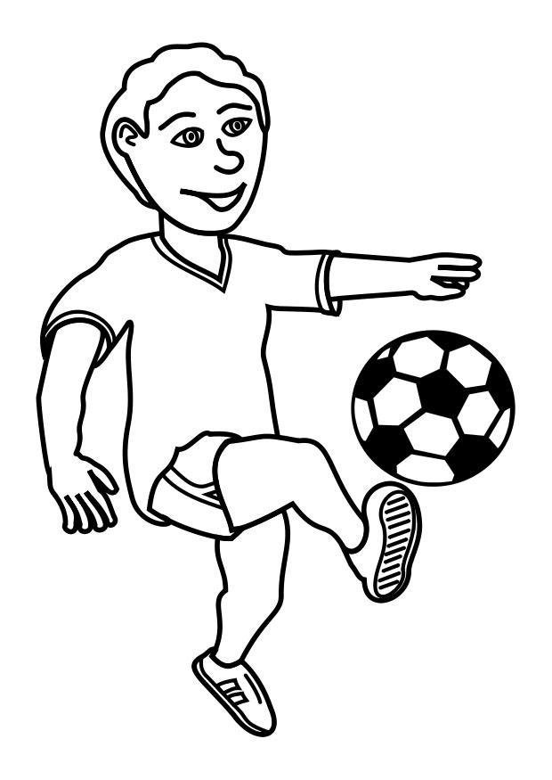 Malvorlage  fussball spielen