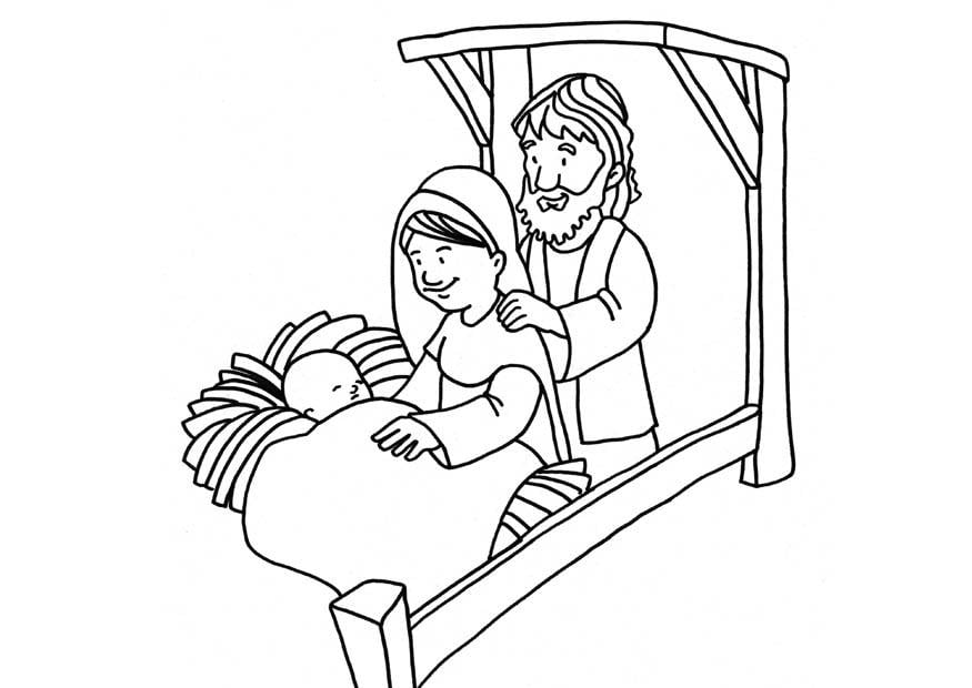 Malvorlage  geburt jesus