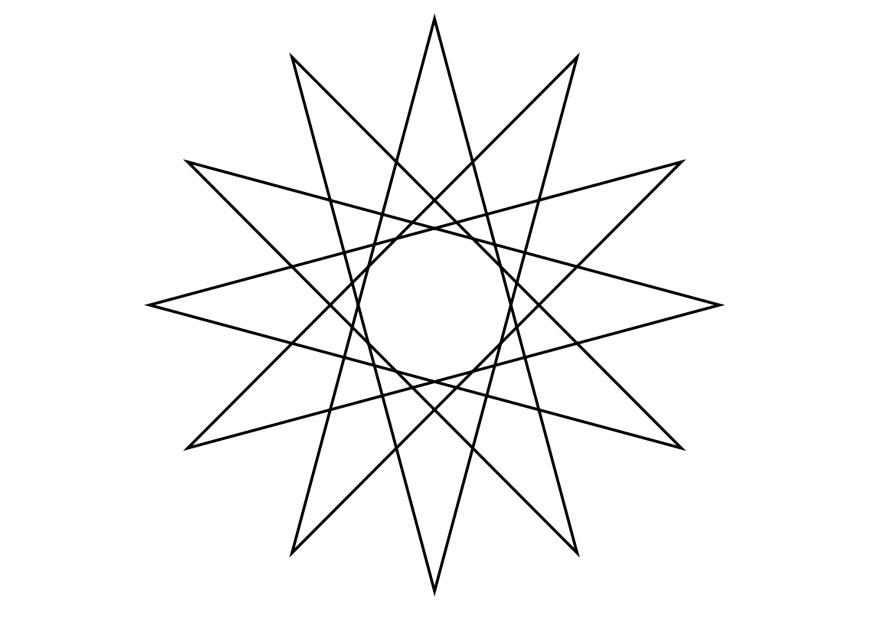 Malvorlage  geometrische figur - stern