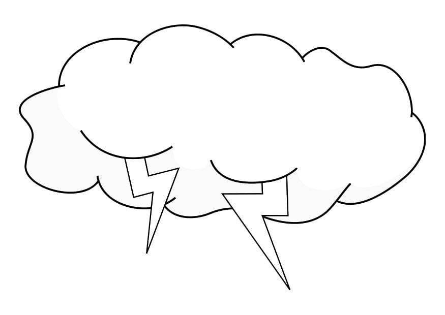 Malvorlage  gewitterwolke