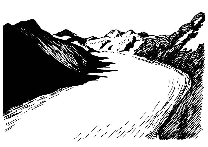 Malvorlage  gletscher