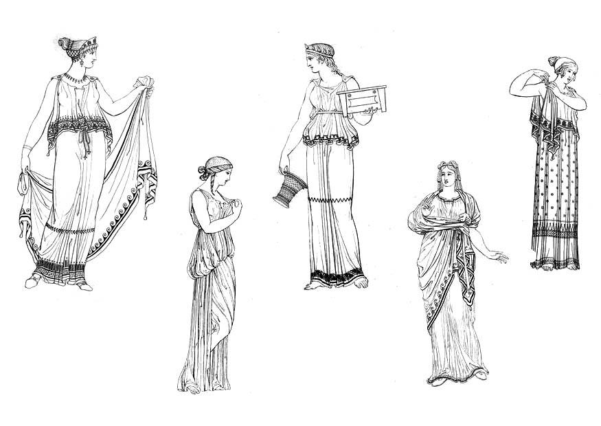 Malvorlage  griechische frauen