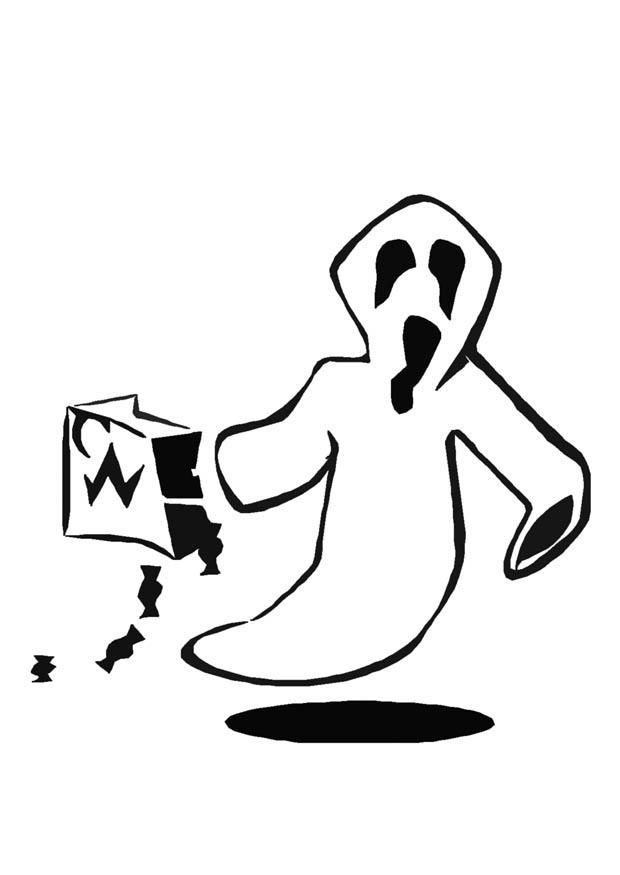 Malvorlage  halloween geist