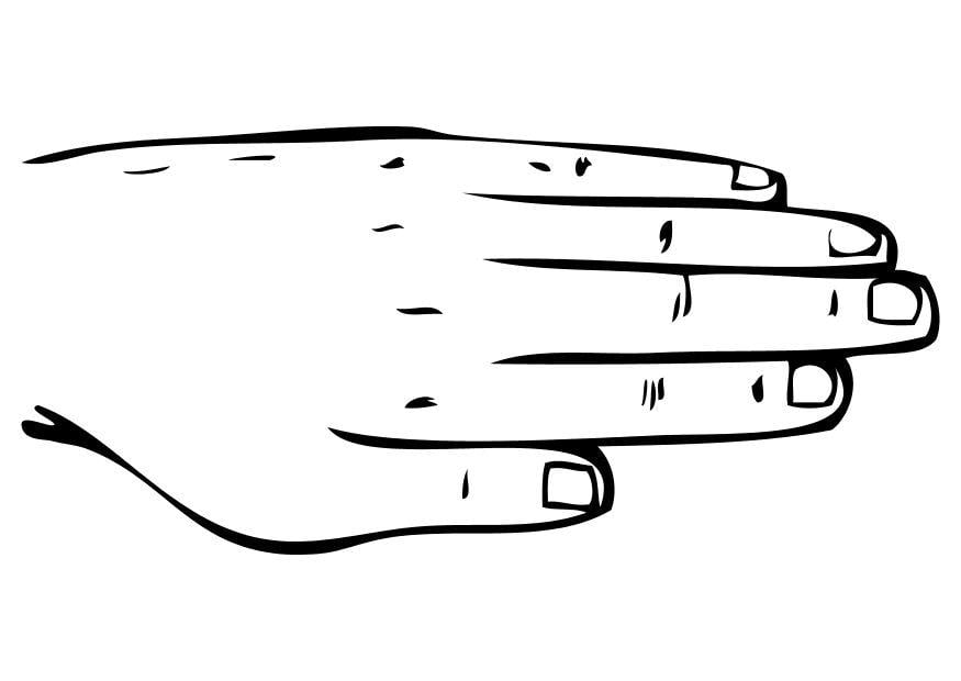Malvorlage  hand