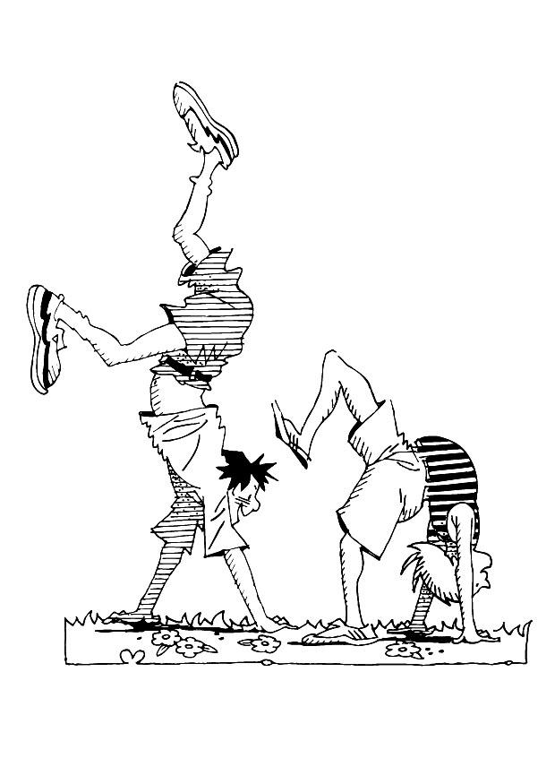 Malvorlage  handstand