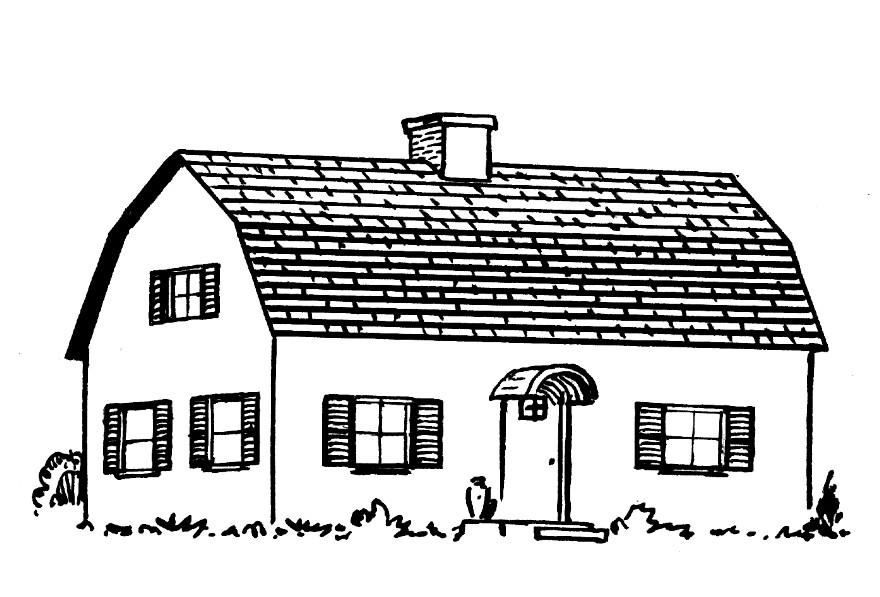 Malvorlage  haus