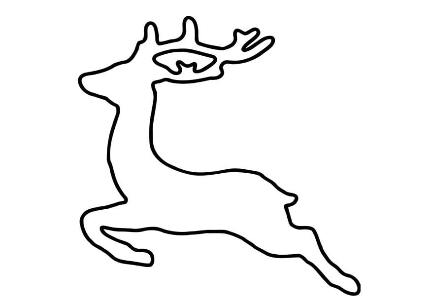 Malvorlage  hirsch