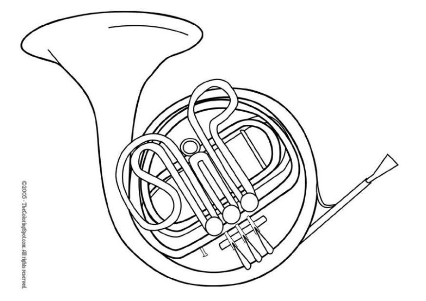 Malvorlage  horn