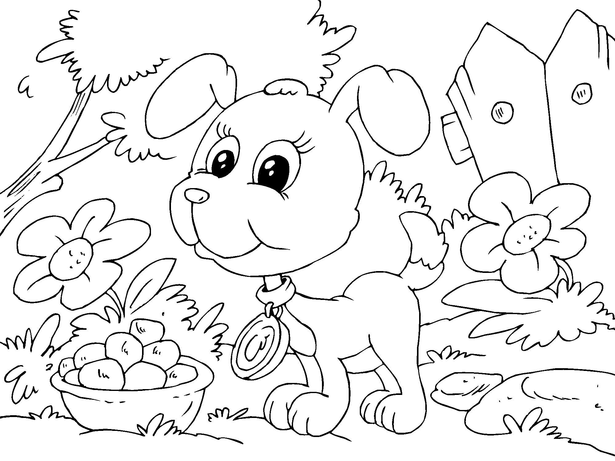 Malvorlage  hundebaby