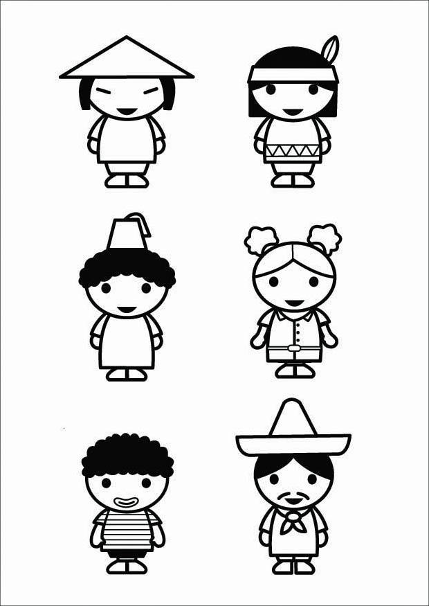 Malvorlage  kinder - kulturen