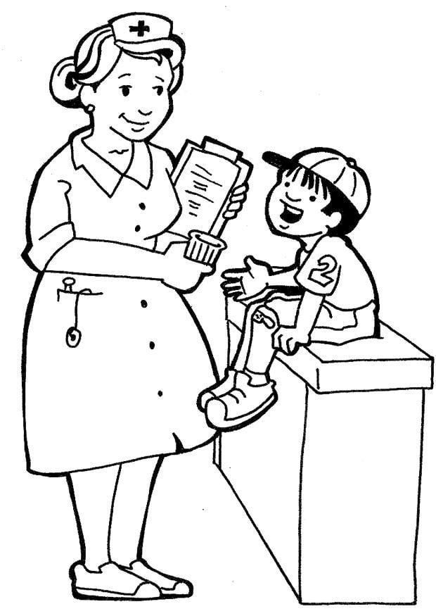 Malvorlage  krankenschwester