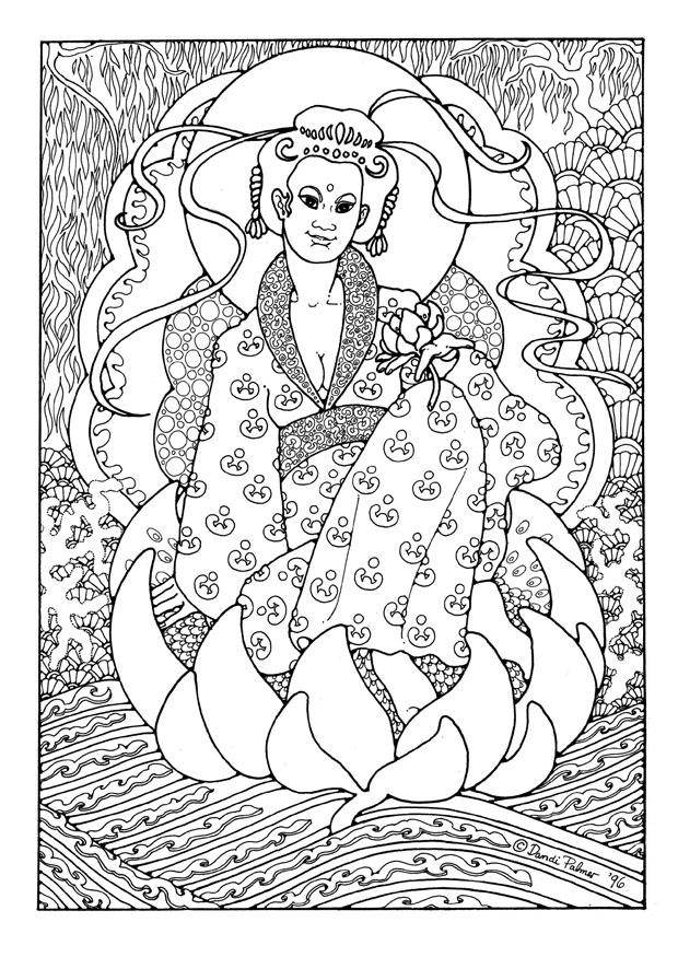 Malvorlage  kuan yin
