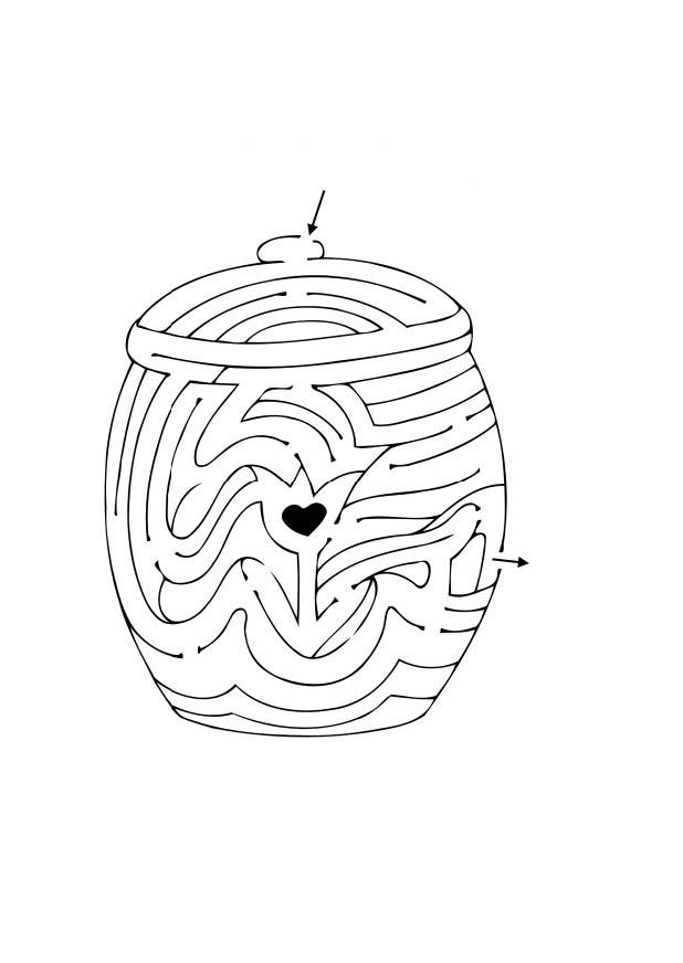 Malvorlage  labyrinth topf