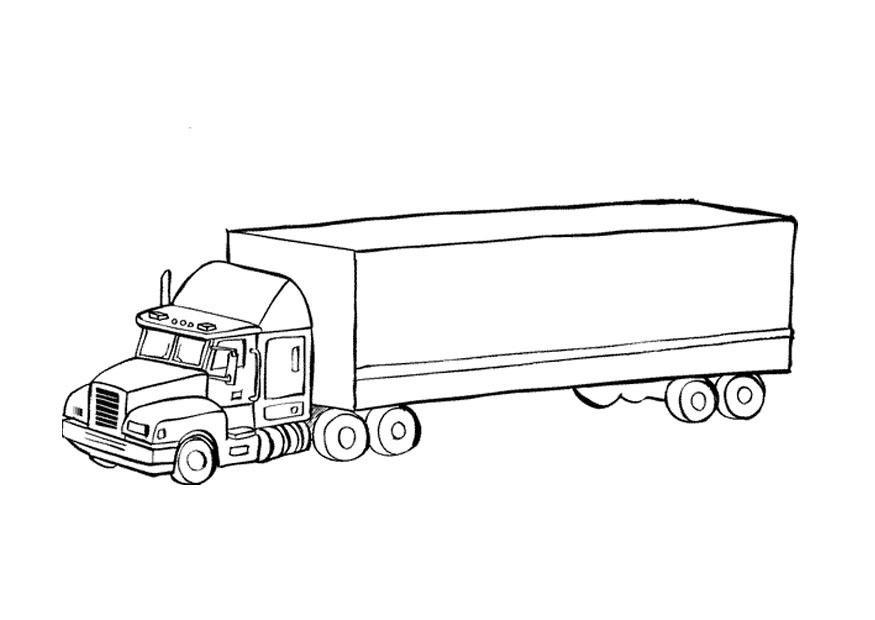 Malvorlage  lastwagen