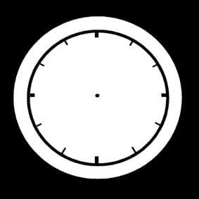 Malvorlage  leere uhr