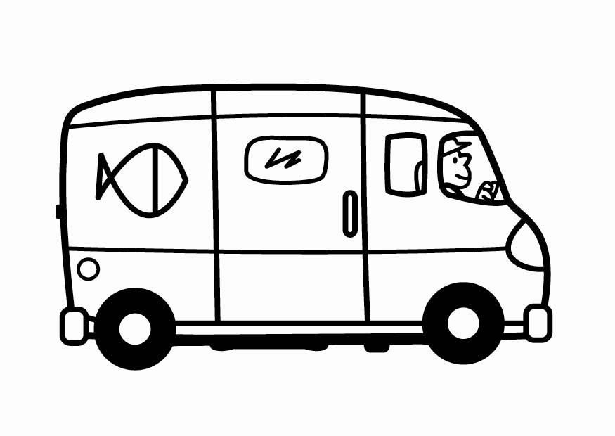 Malvorlage  lieferwagen