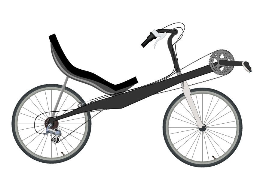 Malvorlage  liegefahrrad
