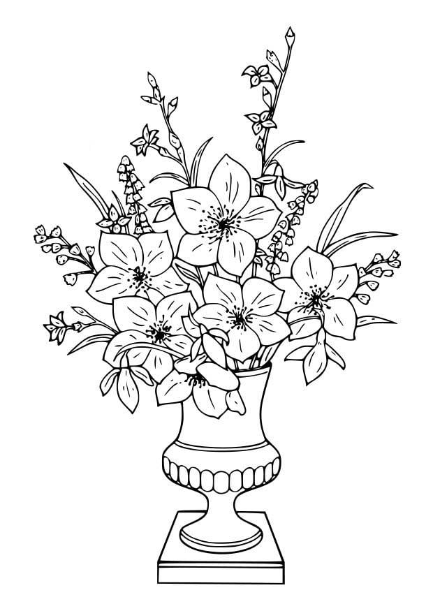 Malvorlage  lilienstrauss
