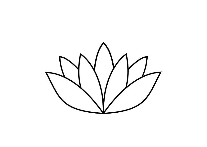 Malvorlage  lotusblume