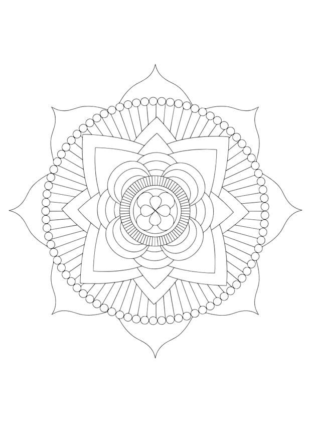 Malvorlage  mandala - lotus