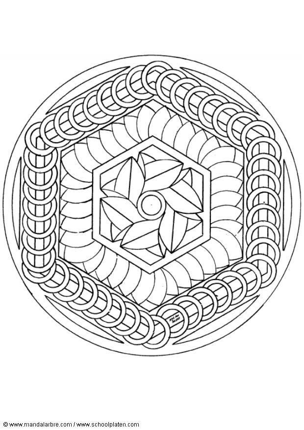Malvorlage  mandala 1402a