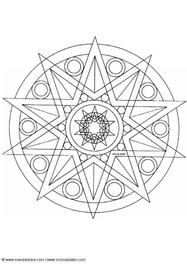 Malvorlage  mandala 1502a