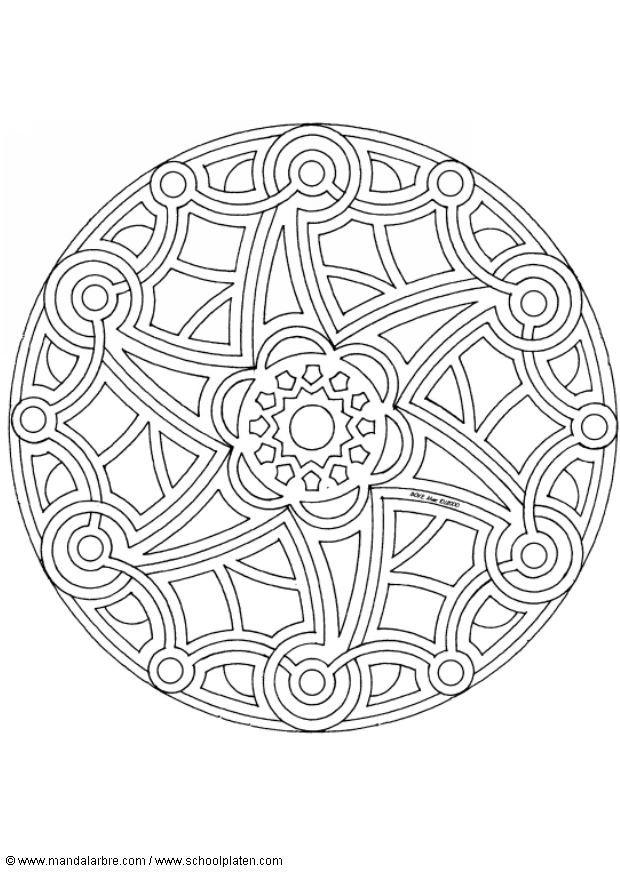 Malvorlage  mandala 1502c