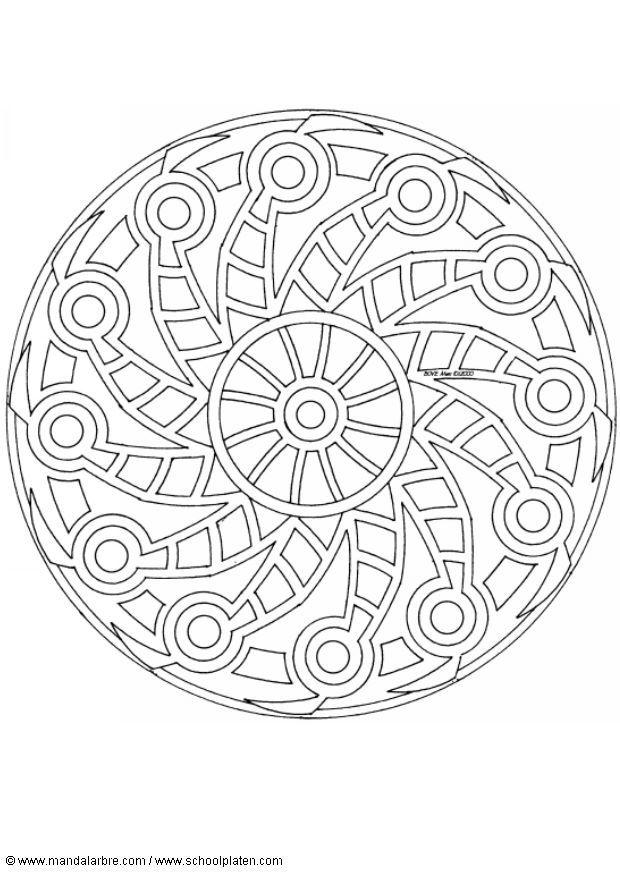 Malvorlage  mandala 1502d