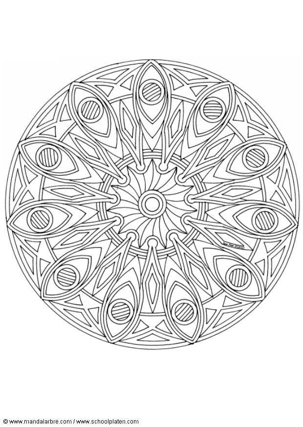 Malvorlage  mandala 1502f