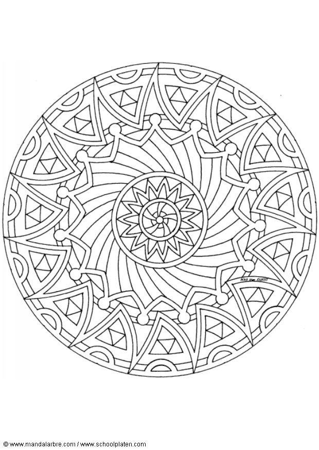 Malvorlage  mandala 1502k