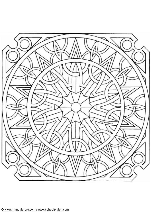 Malvorlage  mandala 1602h