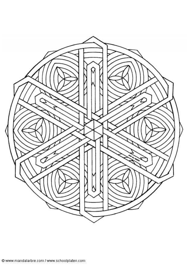 Malvorlage  mandala 1602n
